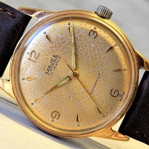 MAJEX WATCH, Automatic 17Jewels, SWISS Men&#39;s vintage watch, Wrist Watch 1960s, Mechanical Watch, Leather Watch, Dress Watch, Swiss watch