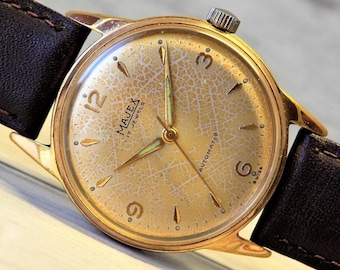 MAJEX WATCH, Automatic 17Jewels, SWISS Men's vintage watch, Wrist Watch 1960s, Mechanical Watch, Leather Watch, Dress Watch, Swiss watch
