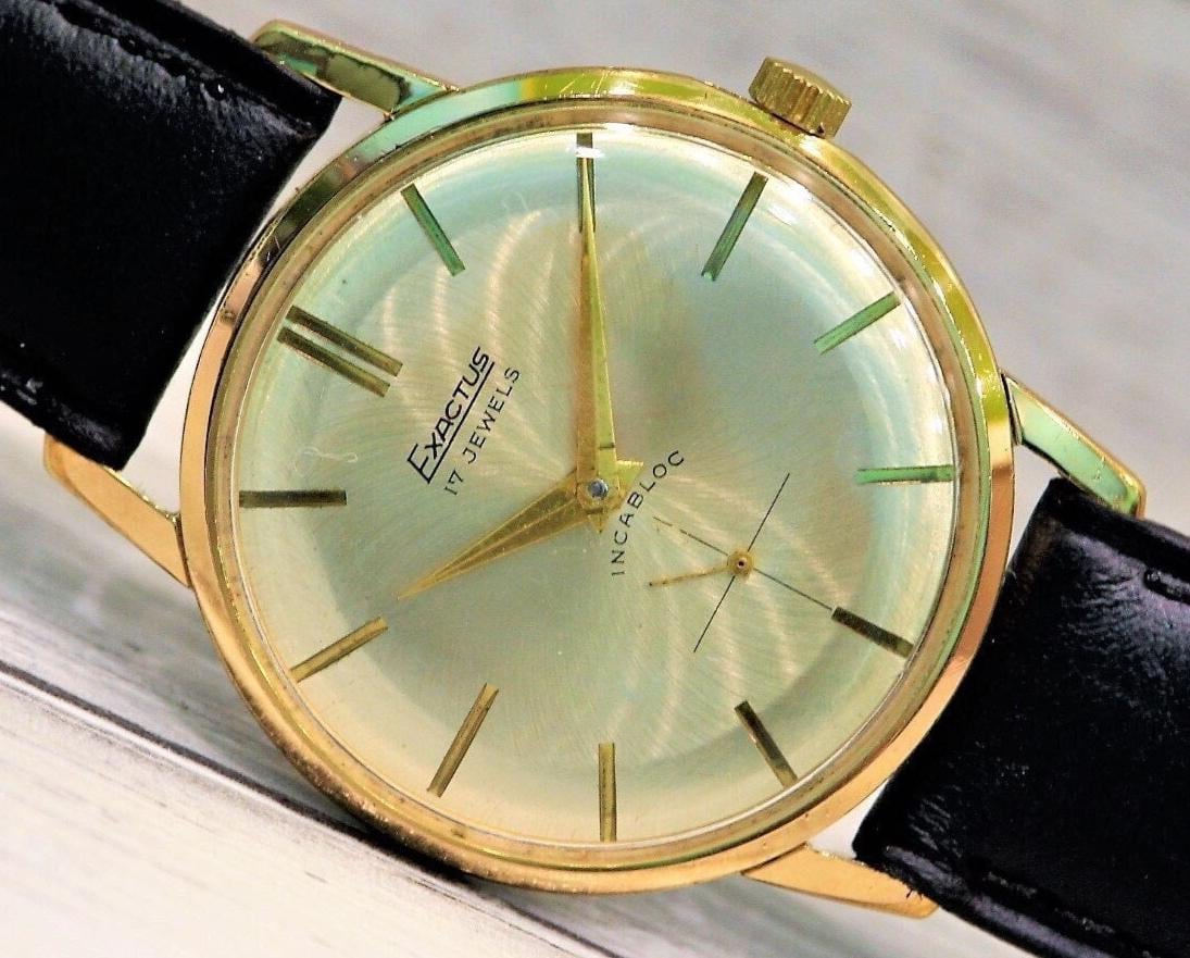 17 Jewels Orologio Exactus Vintage Reloj Antiguo Cuerda Reloj