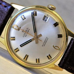 Swiss men&#39;s watch ONSA Automatic, 25 jewels 1960s, Vintage watch, Swiss made watch, Mechanical watch, Men&#39;s vintage watch, Leather watch.