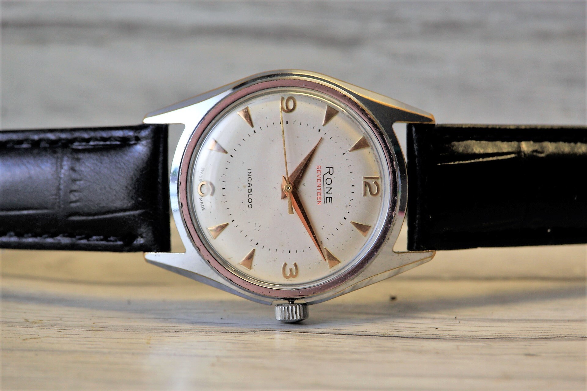 SWISS Vintage Men s Watch RONE 1960 s 17 Jewels Cal. ETA 2370