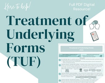 Trattamento delle forme sottostanti, TUF, Trattamento dell'afasia, PDF, Risorse SLP, Trattamento logopedico, Espressivo ricettivo, Protocollo