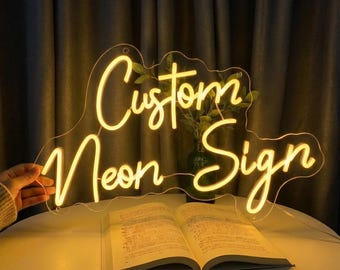 Individuelle Neon-Hochzeitsreklame | Hochzeitsdekoration | Neon-Hochzeitsdeko | Hochzeitsgeschenke | Namensschild aus Neon für die Hochzeit | Dekoration