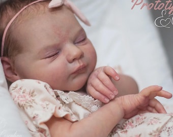 Gepersonaliseerde Reborn Kit Elena van Alejandra Zuñiga - 20 inch of 51 cm, geschikt voor pasgeborenen tot 1 maand - Realistische vinyl babypop