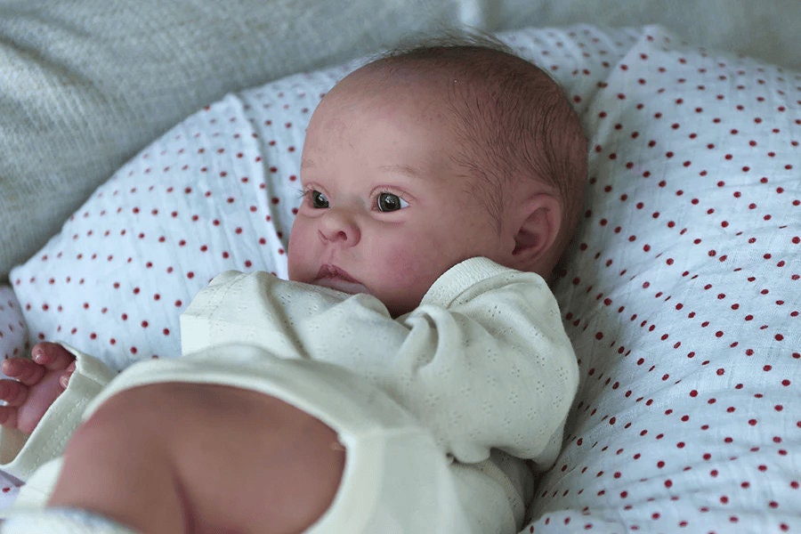 CUSTOM REBORN. Patience Awake Realborn Vinyl Reborn Baby Doll. Down Syndrome 2 Months. Hyperrealistic Doll 22 or 55 Cm Etsy