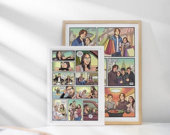 Our Love Story Comic Personalized Custom Hand Drawn Comic Book Page