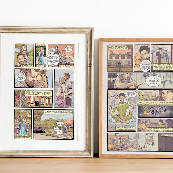 Personalized Custom Comic Strip Wall Art