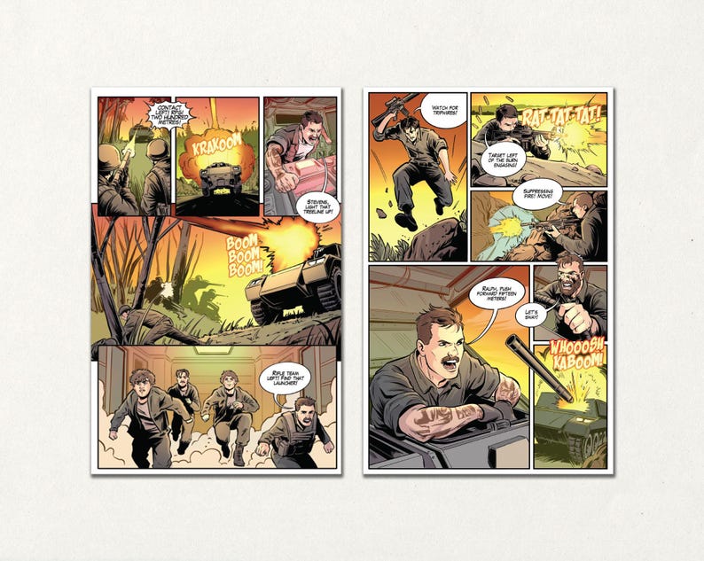 Personalized Superhero Comic Book Pages Custom Comic Art Gift for ...