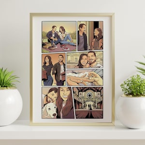 Personalized Custom Comic Strip Wall Art Poster Digital Download