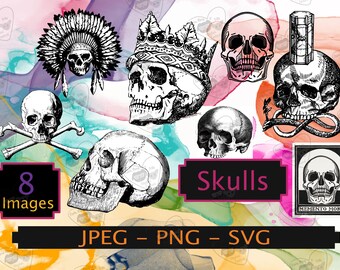 Skull Images for download JPEG, SVG, PNG - 8 images