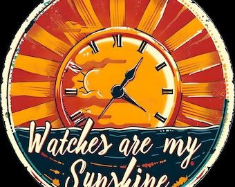 Artistic Sun Watch Dial T-Shirt | Vibrant Horology Enthusiast Top