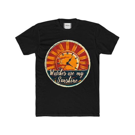 Artistic Sun Watch Dial T-Shirt | Vibrant Horology Enthusiast Top