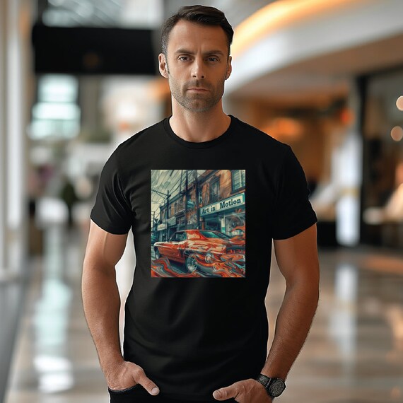 Vintage Muscle Car T-Shirt: Urban Art in Motion