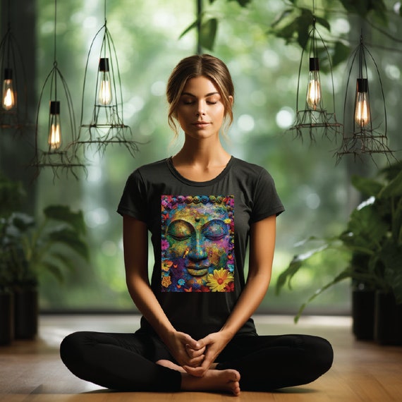 Buddha's Garden - Beautiful Buddha T-Shirt, Buddhist, Buddhism, Yoga, Yoga Wear, Buddhist T-Shirt, Men's Gift, Women's Gift