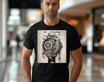 Vintage Horology T-Shirt - Men's Premium Watch Mechanism Tee - Art of Timekeeping Design Shirt - Unique Horologist Gift