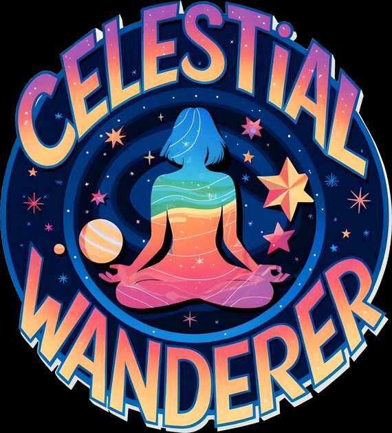 Celestial Wanderer Tee - Vibrant Space-Inspired Graphic T-Shirt for Dreamers and Spiritual Explorers