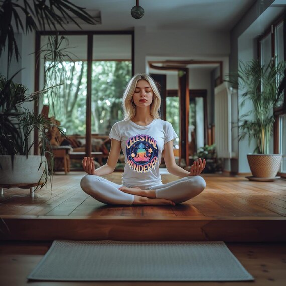 Celestial Wanderer Tee - Vibrant Space-Inspired Graphic T-Shirt for Dreamers and Spiritual Explorers