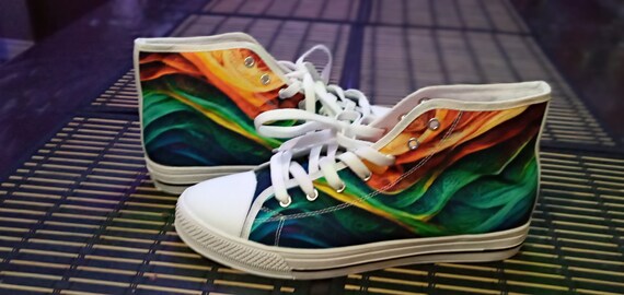Women's High Top Sneakers - Women's Gift - women's sneakers, Shoes, Footwear, Graphics sneakers, Unique Design, Fun Gift, Women's Shoes
