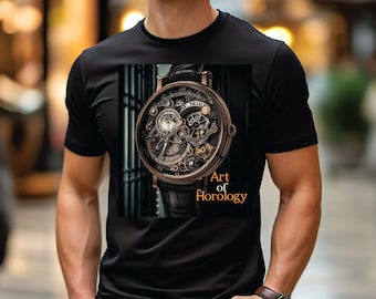 Art of Horology Collector's T-Shirt - Detailed Watch Design Tee - Men's Timepiece Fashion