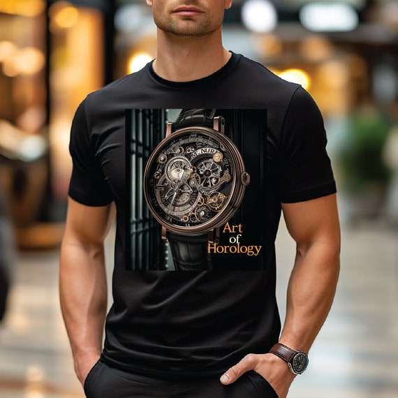 Art of Horology Collector's T-Shirt - Detailed Watch Design Tee - Men's Timepiece Fashion
