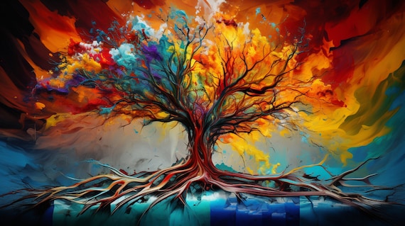 Enchanted Arboreal Symphony, Beautiful stunning tree images, perfect for backgrounds, prints, art canvas and more high resolution images
