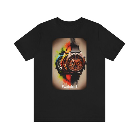 Gift For A Watch Collector - Short Sleeve Graphics Tee, Horology, Watches, Watch Art, Watch Graphics, Watch Collector, Watch T-Shirt