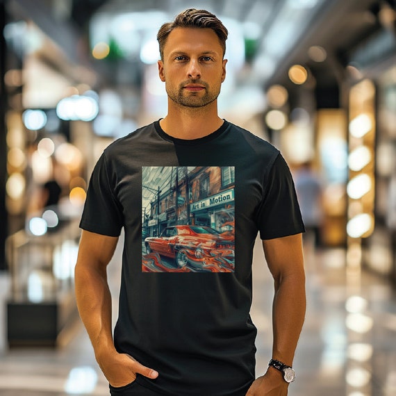 Vintage Muscle Car T-Shirt: Urban Art in Motion