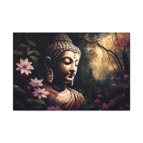 Buddha's Serenity Canvas Print - A Meditation Art for Peaceful Ambiance
