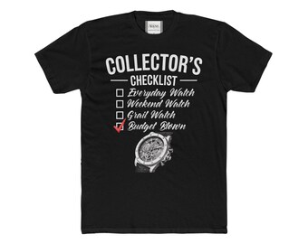 Camiseta divertida con estampado para amantes de los relojes - Camiseta con la frase "Lista de verificación de presupuesto excedido" - Regalo para entusiastas de la relojería
