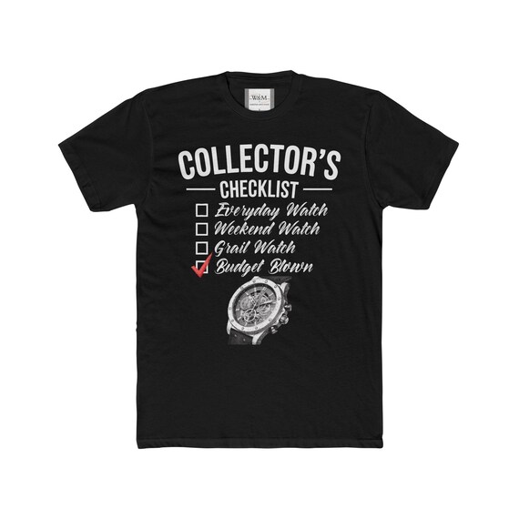 Watch Lovers Funny Graphic Tee - Budget Blown Checklist Shirt Gift for Horology Enthusiasts