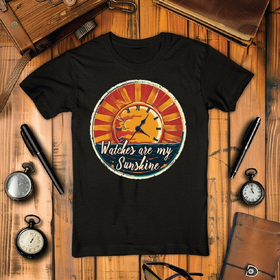 Artistic Sun Watch Dial T-Shirt | Vibrant Horology Enthusiast Top