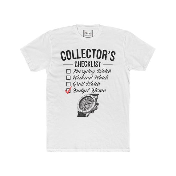 Watch Lovers Funny Graphic Tee - Budget Blown Checklist Shirt Gift for Horology Enthusiasts