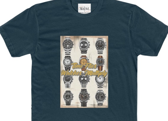 Time Flies Watches Multiply - Watch Enthusiast T-Shirt - Perfect gift for The Watch Lover in Your Life