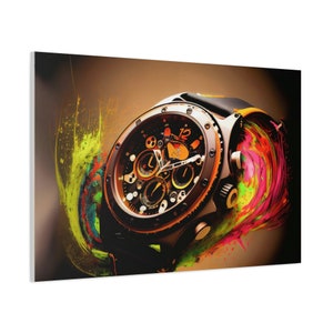 Impression sur toile mate pour collectionneurs de montres, impression sur toile, cadeau de collectionneur de montres, graphiques de montres, graphiques abstraits sur toile, cadeau cool
