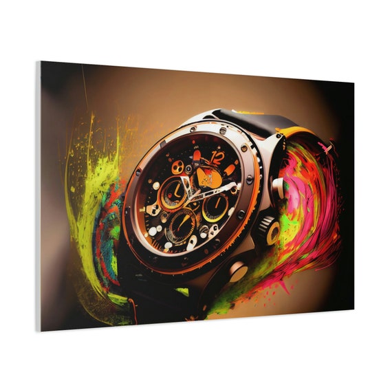 Matte Canvas Print for Watch Collectors, Watch Canvas Print, Watch Collector Gift, Watch Graphics, Abstract Canvas Graphics, Cool Gift