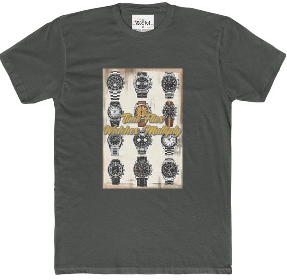 Time Flies Watches Multiply - Watch Enthusiast T-Shirt - Perfect gift for The Watch Lover in Your Life