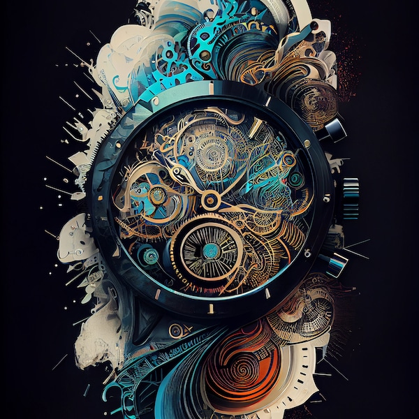 Abstract Watch Art Etsy