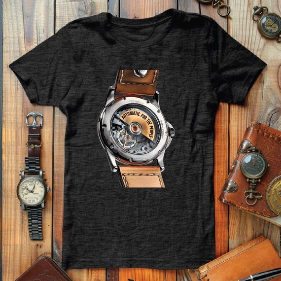 Automatic for the People - Graphic Tee – Perfect Blend of Horology & Nostalgia