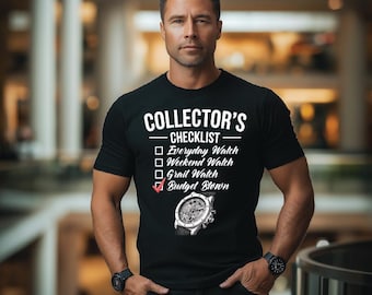 Camiseta divertida con estampado para amantes de los relojes - Camiseta con la frase "Lista de verificación de presupuesto excedido" - Regalo para entusiastas de la relojería