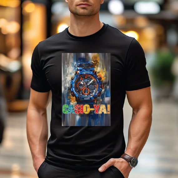 Colorful Casio-Ya Watch Graphic T-Shirt