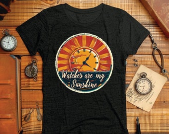 Artistic Sun Watch Dial T-Shirt | Vibrant Horology Enthusiast Top