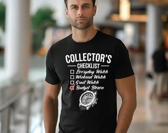 Camiseta divertida con estampado para amantes de los relojes - Camiseta con la frase "Lista de verificación de presupuesto excedido" - Regalo para entusiastas de la relojería