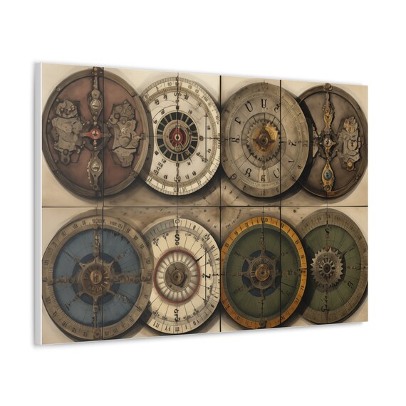 Beyond Time: Clocks Tapestry in Detailed Splendor