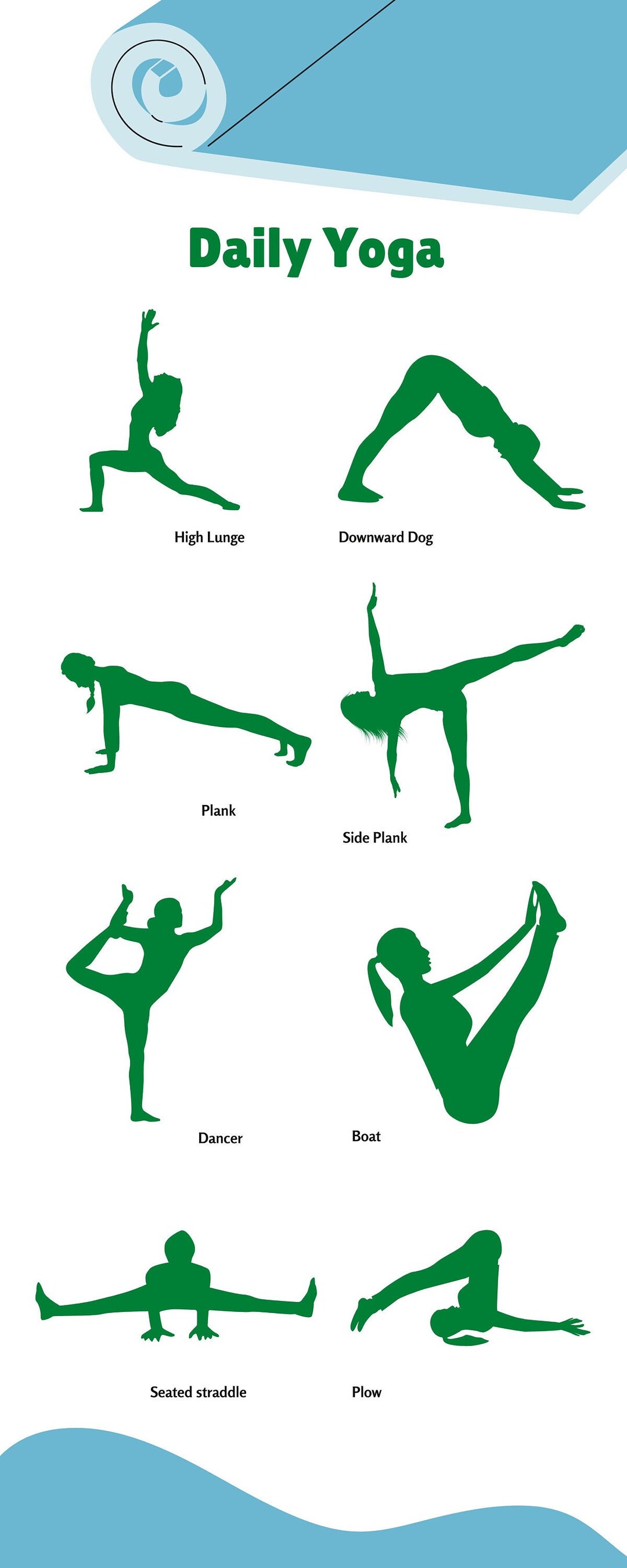 Yoga Poses for Daily Practise, Downloadable Yoga Poster - Etsy