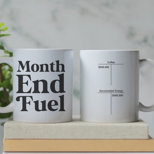 Accountant Coffee Mug Gift for Bookkeeper Accounting Cup Ceramic Mug Month End Fuel Coffee Lover Debit Coffee Credit Accumulated Energy