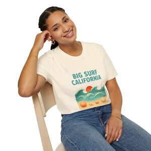 California Surf Vibes T-Shirt, Summer Tee, Beach Lover Shirt, Coastal Gift, Unisex Surfing Apparel