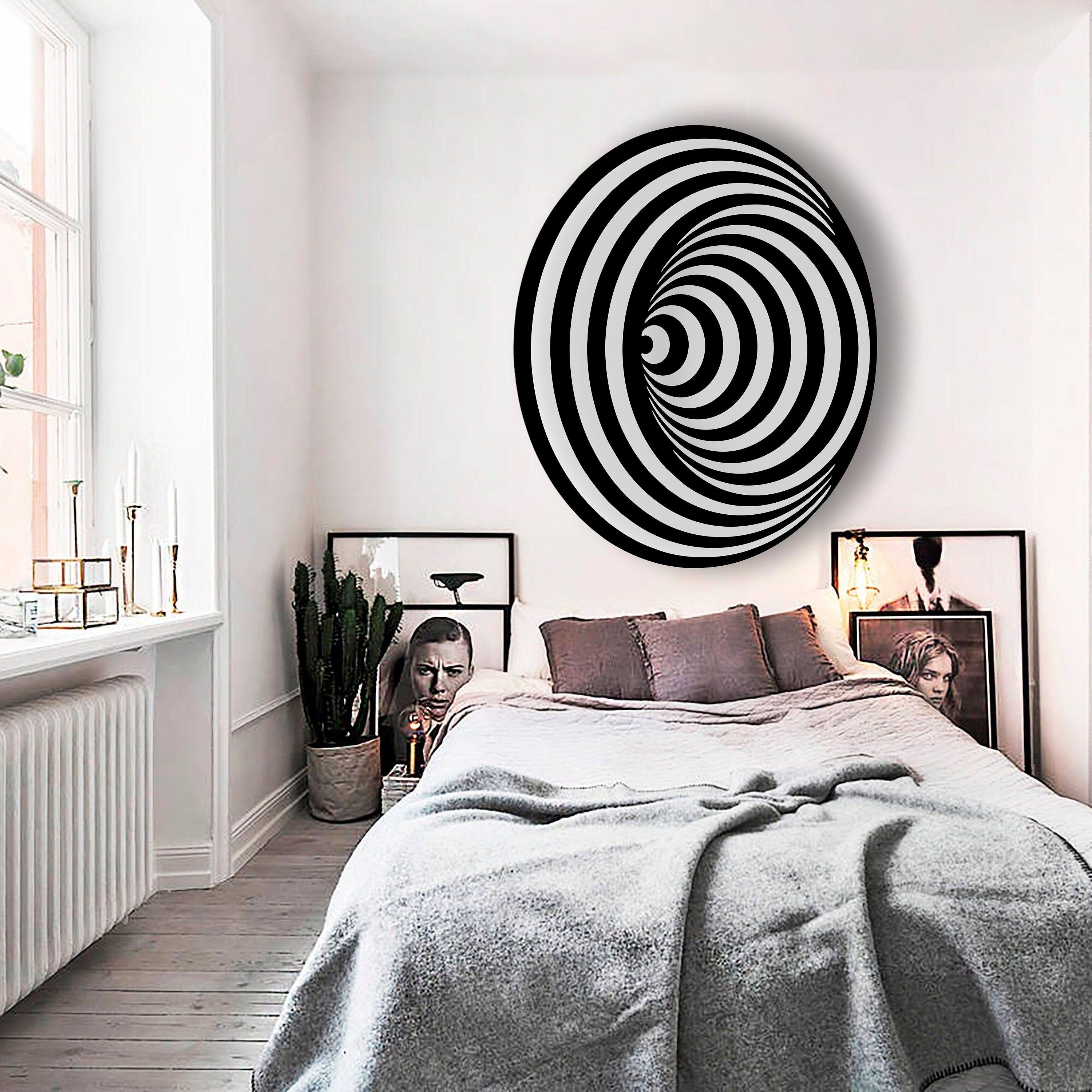 3D Optical Illusion Wooden Wall Decor Swirl Wall Decor Add Etsy