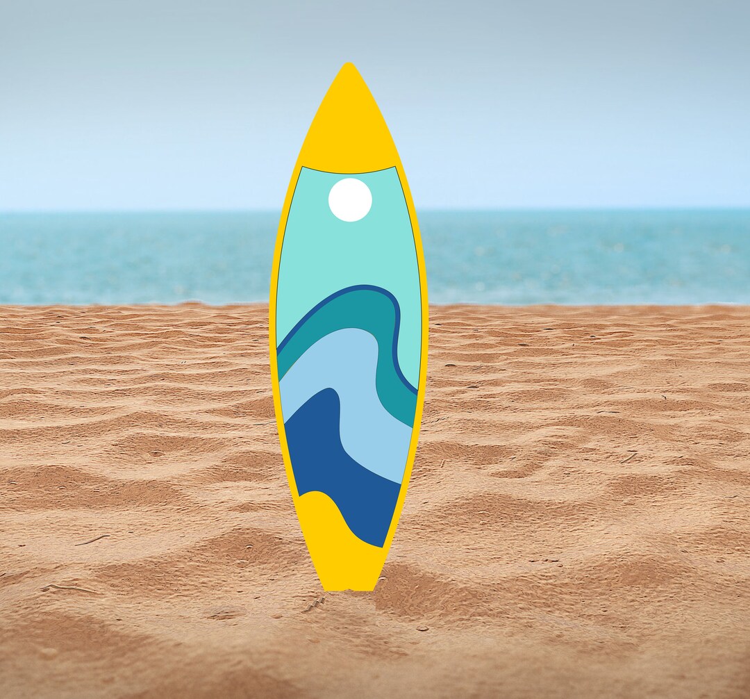 Wooden Surfboard Wall Art, Unique Wooden Surfboard Wall Decor for Ocean