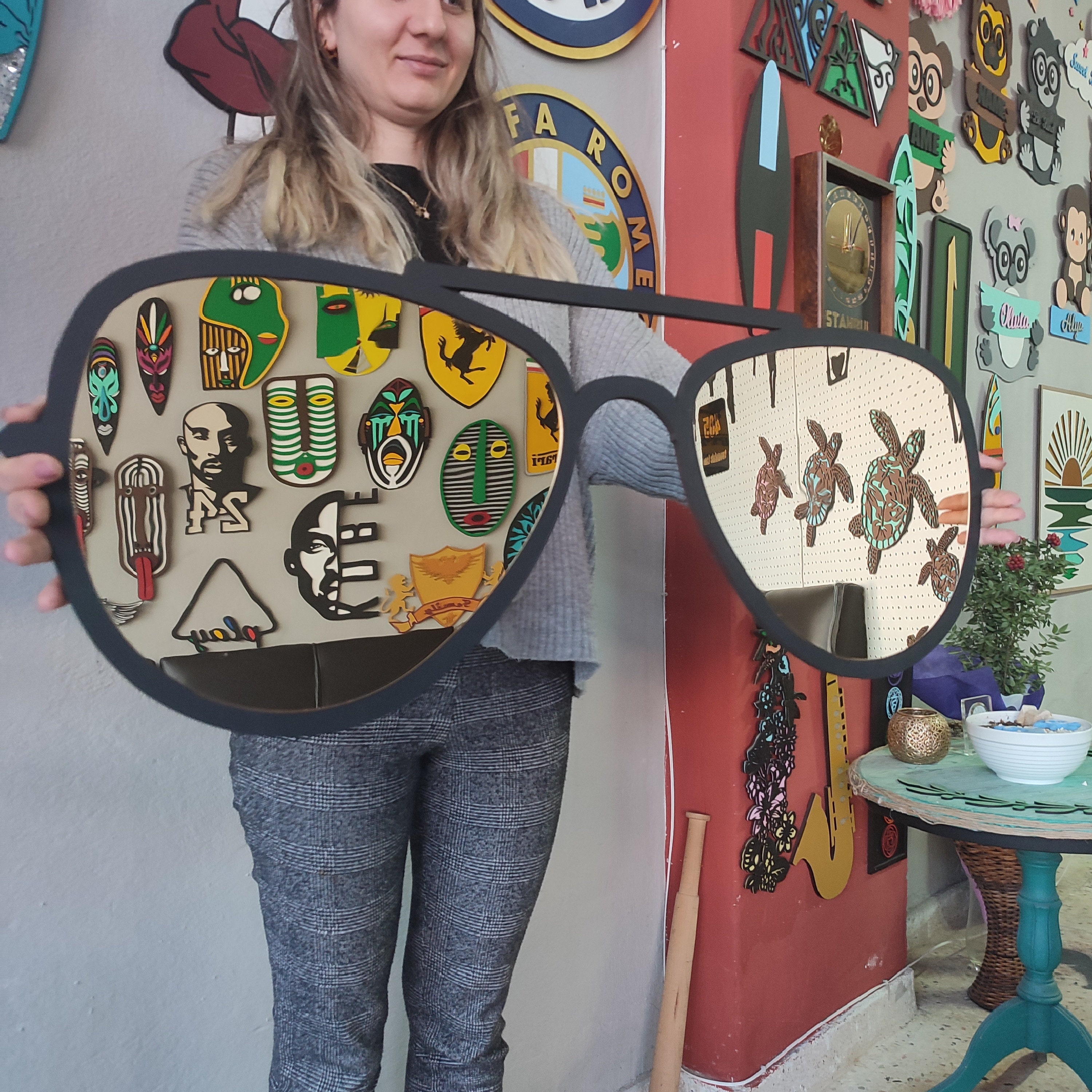 Giant Sunglasses Wall Mirror Etsy