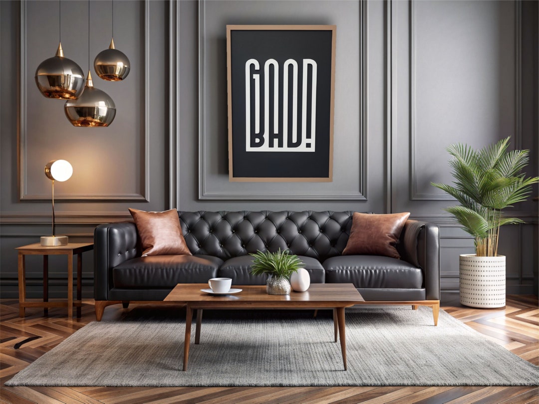 3D Good Bad Sign Art Good Bad Wall Art Sign Good Bad Wooden Wall Good ...